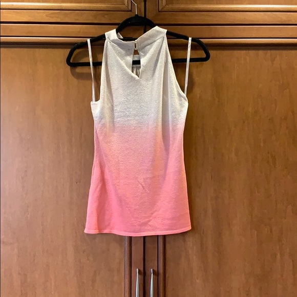 Peach to champagne ombré sparkle tank top - Picture 7 of 8